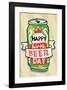 Happy Beer Day - Tommy Human Cartoon Print-Tommy Human-Framed Giclee Print