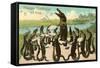 Happy Birthday, Alligator Chorus-null-Framed Stretched Canvas