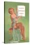 Happy Birthday Baby, Pin-Up Holding Book-null-Stretched Canvas