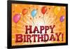 Happy Birthday (Balloons) Art Poster Print-null-Framed Poster