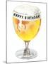 Happy Birthday Beer-null-Mounted Art Print