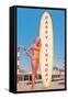 Happy Birthday, Blonde with Long Board-null-Framed Stretched Canvas