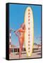 Happy Birthday, Blonde with Long Board-null-Framed Stretched Canvas