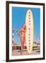 Happy Birthday, Blonde with Long Board-null-Framed Art Print