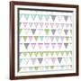 Happy Birthday Bunting Girl-Joanne Paynter Design-Framed Giclee Print