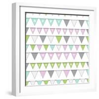 Happy Birthday Bunting Girl-Joanne Paynter Design-Framed Giclee Print