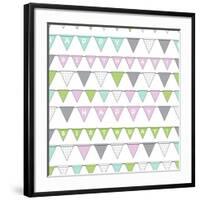 Happy Birthday Bunting Girl-Joanne Paynter Design-Framed Giclee Print