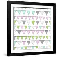 Happy Birthday Bunting Girl-Joanne Paynter Design-Framed Giclee Print