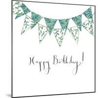 Happy Birthday Bunting-Elizabeth Rider-Mounted Giclee Print