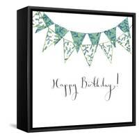 Happy Birthday Bunting-Elizabeth Rider-Framed Stretched Canvas