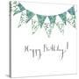 Happy Birthday Bunting-Elizabeth Rider-Stretched Canvas