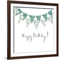 Happy Birthday Bunting-Elizabeth Rider-Framed Giclee Print