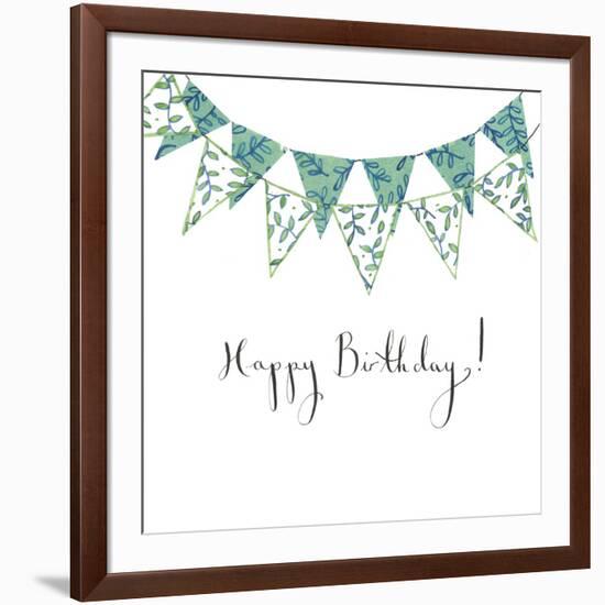 Happy Birthday Bunting-Elizabeth Rider-Framed Giclee Print