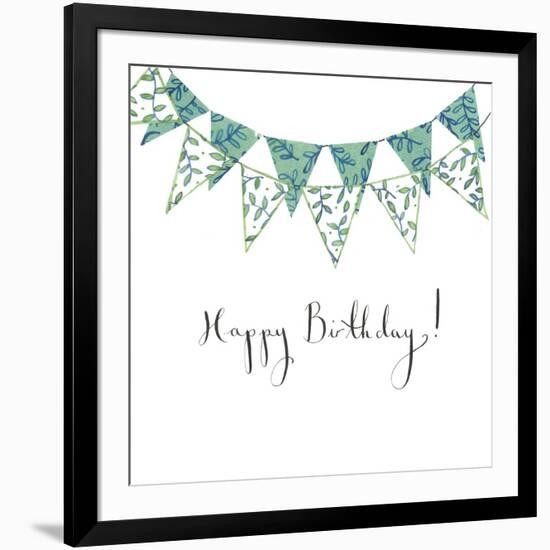 Happy Birthday Bunting-Elizabeth Rider-Framed Giclee Print