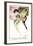 Happy Birthday, Butterfly Lady-null-Framed Art Print