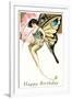 Happy Birthday, Butterfly Lady-null-Framed Art Print