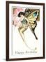 Happy Birthday, Butterfly Lady-null-Framed Art Print