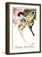 Happy Birthday, Butterfly Lady-null-Framed Art Print