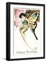Happy Birthday, Butterfly Lady-null-Framed Art Print