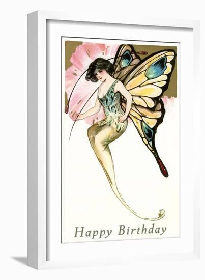 Happy Birthday, Butterfly Lady-null-Framed Art Print