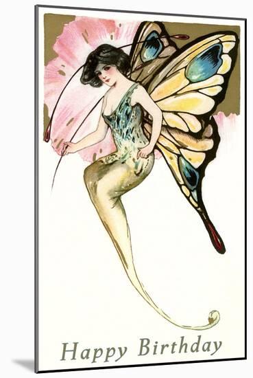 Happy Birthday, Butterfly Lady-null-Mounted Art Print