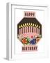 Happy Birthday, Cake Motif-null-Framed Art Print