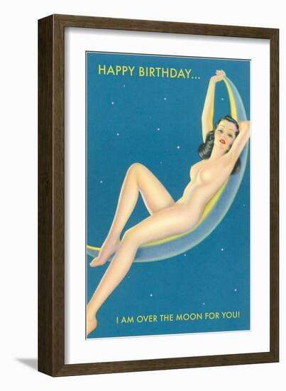 Happy Birthday, Cheesecake Over the Moon-null-Framed Art Print
