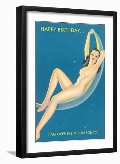 Happy Birthday, Cheesecake Over the Moon-null-Framed Art Print