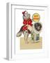 Happy Birthday, Clown on St. Bernard-null-Framed Art Print