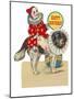 Happy Birthday, Clown on St. Bernard-null-Mounted Art Print