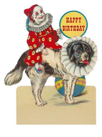 Cat and Dog Clowns Sticker