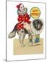 Happy Birthday, Clown on St. Bernard-null-Mounted Art Print