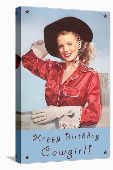 Happy Birthday Cowgirl-null-Stretched Canvas