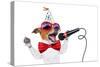 Happy Birthday Dog Singing-Javier Brosch-Stretched Canvas