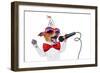 Happy Birthday Dog Singing-Javier Brosch-Framed Photographic Print