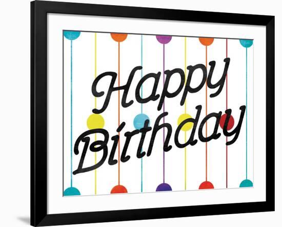 Happy Birthday Dots-Jace Grey-Framed Art Print