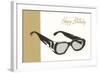 Happy Birthday Eyeglasses-null-Framed Art Print