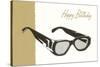 Happy Birthday Eyeglasses-null-Stretched Canvas