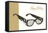 Happy Birthday Eyeglasses-null-Framed Stretched Canvas