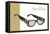 Happy Birthday Eyeglasses-null-Framed Stretched Canvas