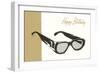 Happy Birthday Eyeglasses-null-Framed Art Print