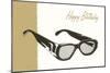 Happy Birthday Eyeglasses-null-Mounted Art Print