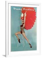Happy Birthday, Fan Dancer-null-Framed Art Print