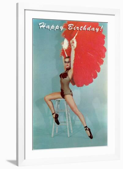 Happy Birthday, Fan Dancer-null-Framed Art Print