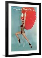 Happy Birthday, Fan Dancer-null-Framed Art Print