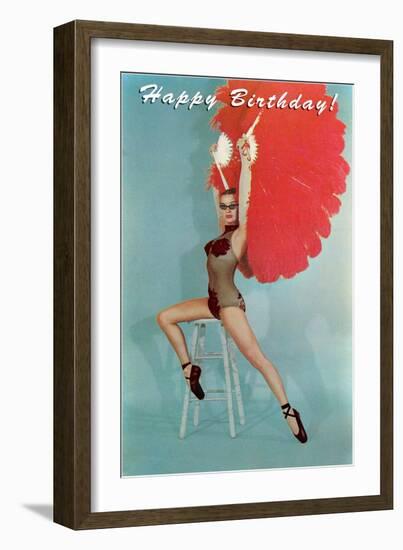 Happy Birthday, Fan Dancer-null-Framed Art Print