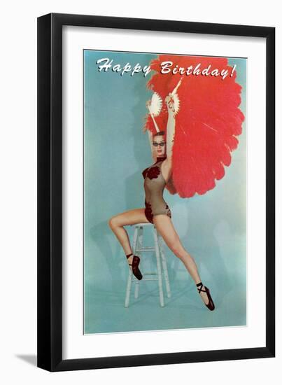 Happy Birthday, Fan Dancer-null-Framed Art Print