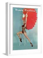 Happy Birthday, Fan Dancer-null-Framed Art Print