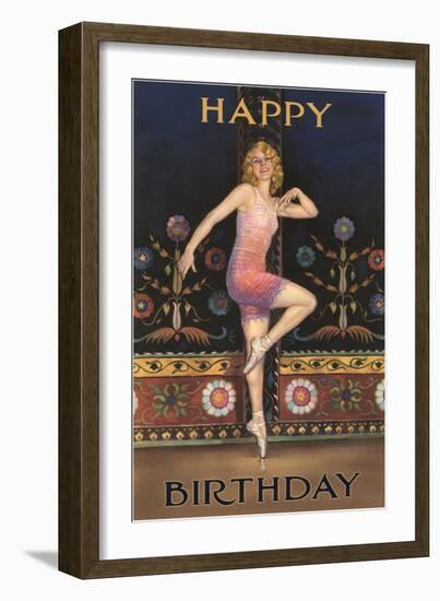 Happy Birthday, Flapper-null-Framed Art Print