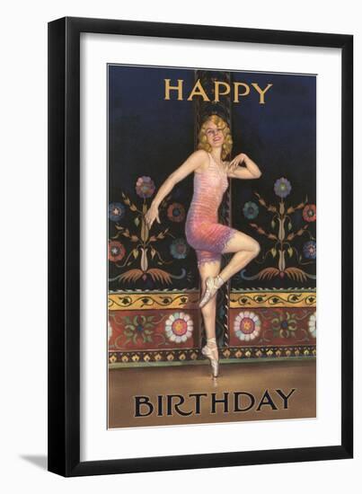 Happy Birthday, Flapper-null-Framed Art Print